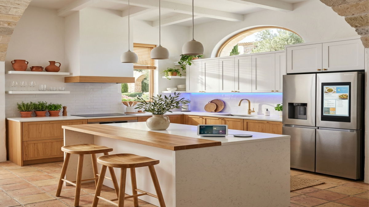 Cocina inteligente con domótica integrada en reforma de vivienda en Cartagena